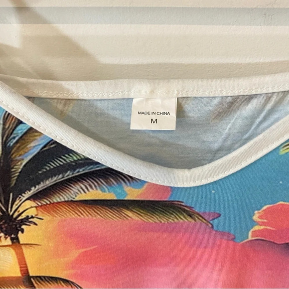 Beach Pullover Summer Dress with Drawstring Tie Up and Adjustable Straps Size M - Picture 17 of 17